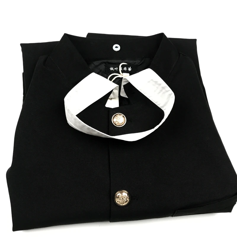 Slim Fit Double Collar Suit Jacket Japanese Style Traditional Tunic Coat School Uniform 4