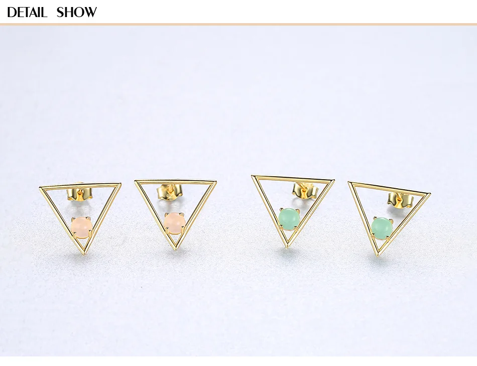 

S925 Sterling Silver Earrings Simple Triangle Earrings Silver Jewelry LB57