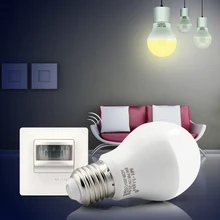 6 Вт PIR Светодиодный светильник с ик сенсорным выключателем; Цоколь E27; AC86-265V вход