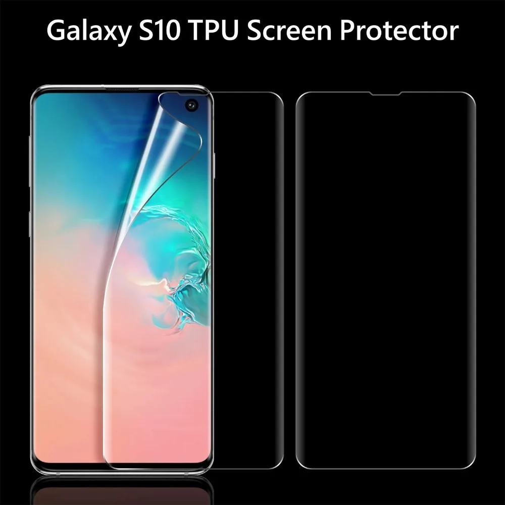 2 шт./лот для samsung Galaxy S10 S10E плюс Экран Full крышка пленка из мягкого ТПУ | Мобильные