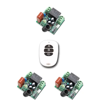 

AC 220V 1CH 10A RF Wireless Remote Control Switch Wireless Light Switch Mini Relay Receiver + Transmitter 315Mhz / 433.92Mhz