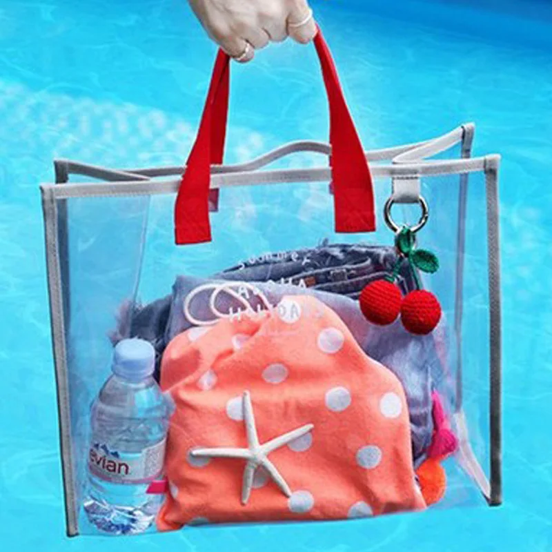 2018 настоящая новая ПВХ струнная Valise непромокаемая сумка сумки женские пляжные сумки переносная одежда для плавания желе сумки