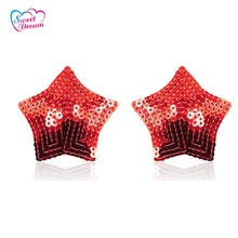 1 Pair Adult Sex Self Adhesive Nipple Cover Star Shape Silicon Breast Pasties Sex Toys For Woman DW-128