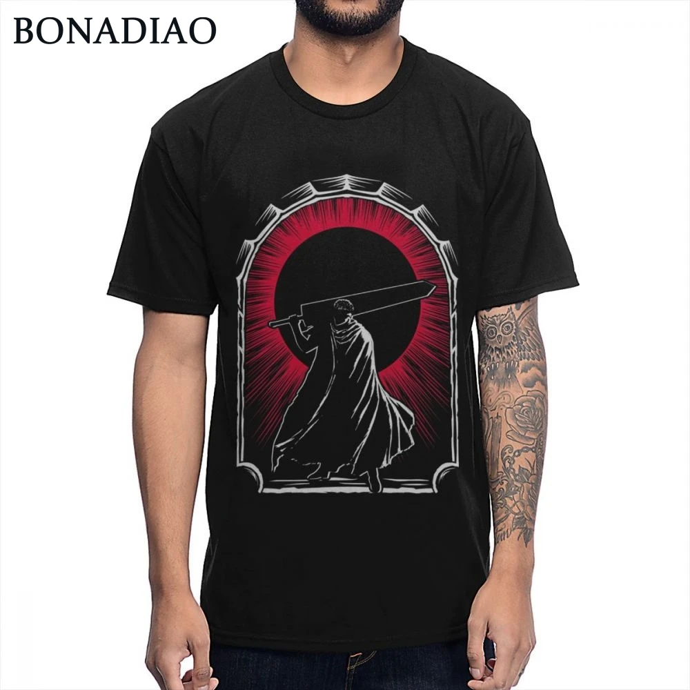 Berserk Guts Black Swordsman T shirt Unisex Retro Anime Japanese Manga 100% Cotton T-Shirt Summer Slim Fit Camiseta |