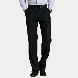 Большие размеры 29-56 мужские костюмные брюки классический стиль сплошной цвет прямой свободный человек строгая Деловая одежда