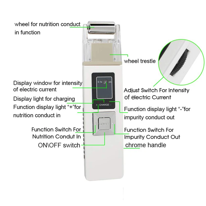  Face Cleansing Portable Galvanic Microcurrent Skin Firming Machine Anti-Aging Massager Skin Care Sp