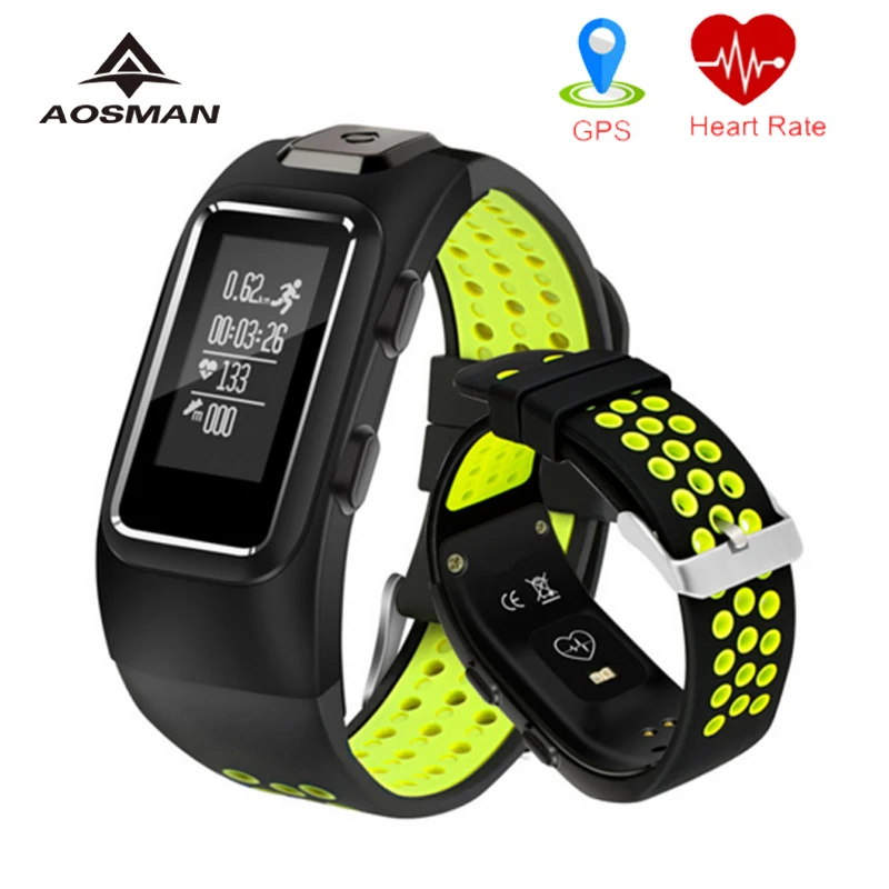 AOSMAN gps Sport altimeter watch pulsera deportiva heart rate bluetooth