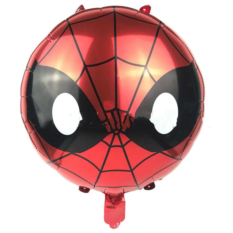 4 piezas de 18 pulgadas Spiderman GLOBOS rojo hombre araña fiesta inflables héroes de helio GLOBOS de papel de aluminio decoración de la fiesta de cumpleaños GLOBOS