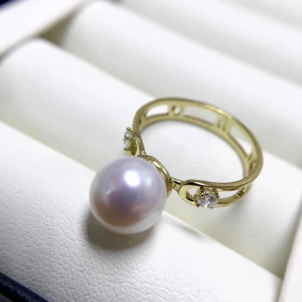

925 Silver Ring Finger Ring Adjustable Ring Findings Mountings Settings Parts Fittings for Edison Pearls Jade Coral Stones
