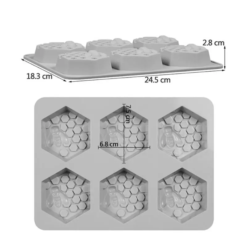 Силиконовое Медовое мыло с изображением пчелы форма для шоколадного торта DIY Ручная работа производство мыла Ремесло Ванная Кухня инструмент для выпечки