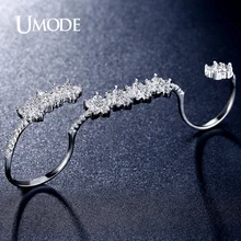 UMODE Brand New White Gold Color Gorgeous Adjustable Micro Simulated Pave Four Finger Rings For Women