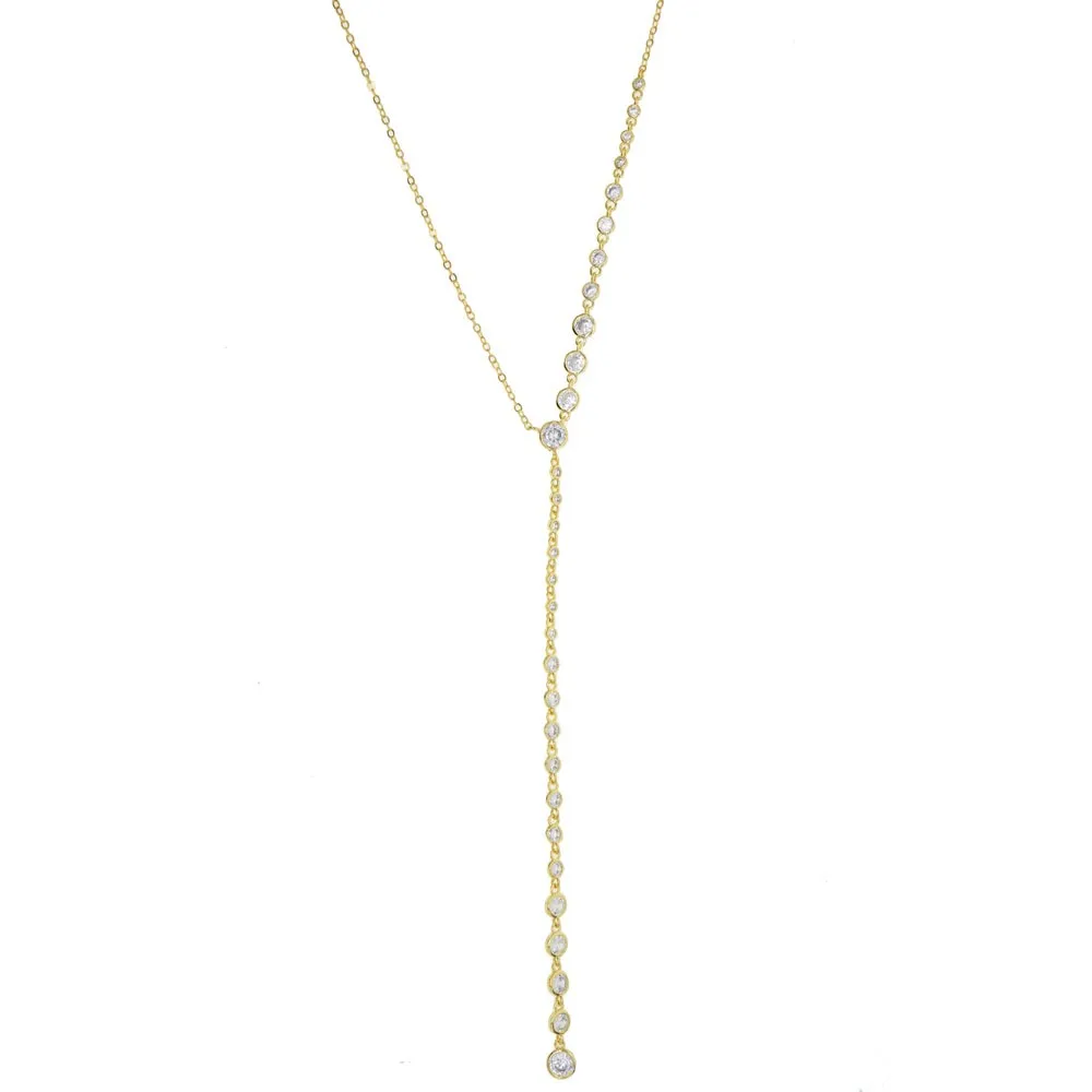Летнее сексуальное длинное y ожерелье золотого цвета с круглым cz ободком цепь ожерелье для женщин Свадебные ювелирные изделия подарок