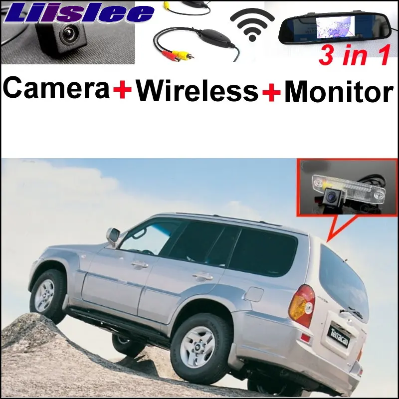 

Liislee 3 in1 Special Rear View Camera + Wireless Receiver + Mirror Monitor Easy DIY Backup Parking System For Hyundai Terracan