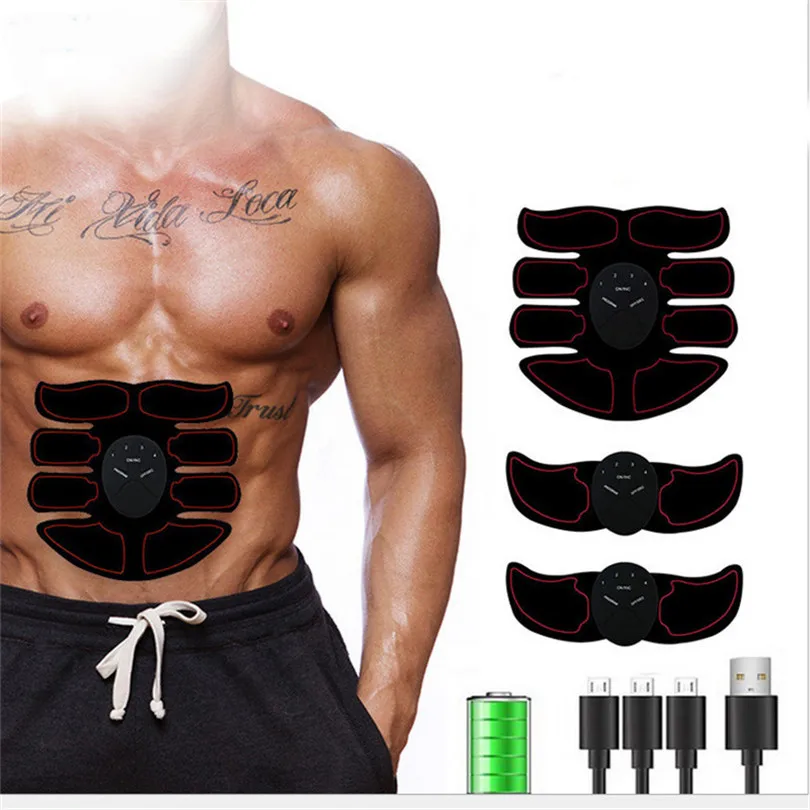 

Rechargable Electric Pulse Treatment Muscle Stimulator EMS Stimulation Body Slimming Machine Abdominal Muscle Exerciser Training