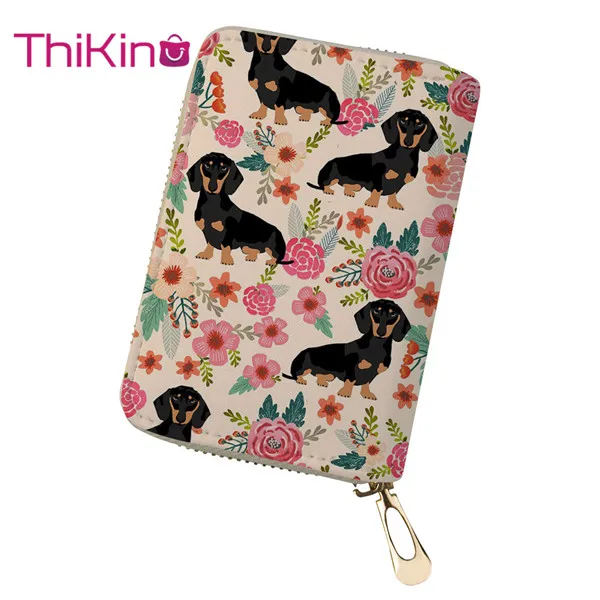 ALP037Z5 Держатель для карт Thikin Dachshund для девочек-подростков, мини-сумка для карт, Женская защита для карт, Студенческая упаковка для карт, детские сумки для хранения - Цвет: ALP037Z5