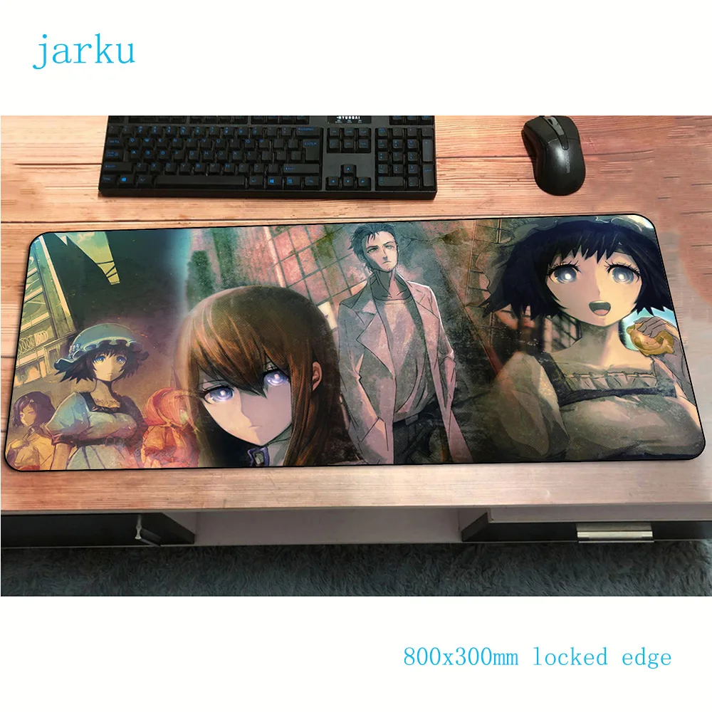 Steins Gate коврики 800x300x3 мм инди-поп игровой коврик для мыши и клавиатура Коврик для мыши с изображением властная ноутбук аксессуары для геймеров padmouse коврик