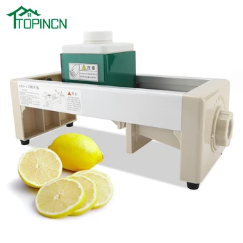 

TOPINCN Adjustable Thickness Fruit and Vegetable Slicing Machine Lemon Slicer Tools Shop Bar Restaurant Use