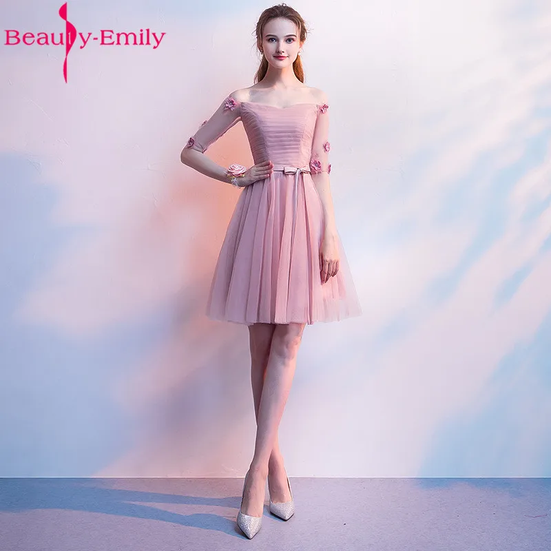 Красивое элегантное платье Emily вырез лодочкой платья для подружки невесты