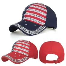 Chapeu feminino Модные летние шляпы для мужчин и женщин американский флаг Регулируемая хлопковая кепка в форме звезды, со стразами sombrero mujer