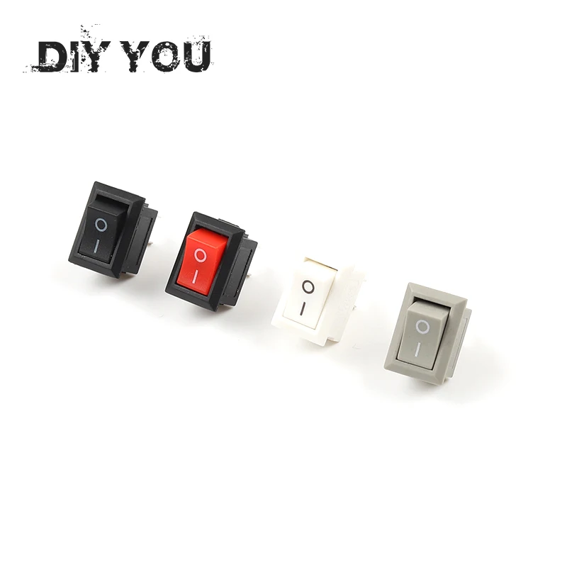 10 шт./лот KCD11 10x15 мм Мини кнопочный переключатель SPST 2Pin 3A 250V AC защелкивающийся