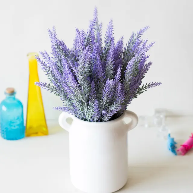 Romantico Lavanda Fiore di Seta Fiori Artificiali Fiori Finti Decorativo Del Gra Romantico Lavanda Fiore di Seta Fiori Artificiali Fiori Finti Decorativo Del Gra