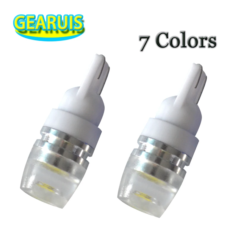 

10X T10 2 SMD 5630 Lens LED 2md 5730 Spot 168 194 Car Light Auto Bulb License Plate Light White Green Red Yellow Ice blue 12V