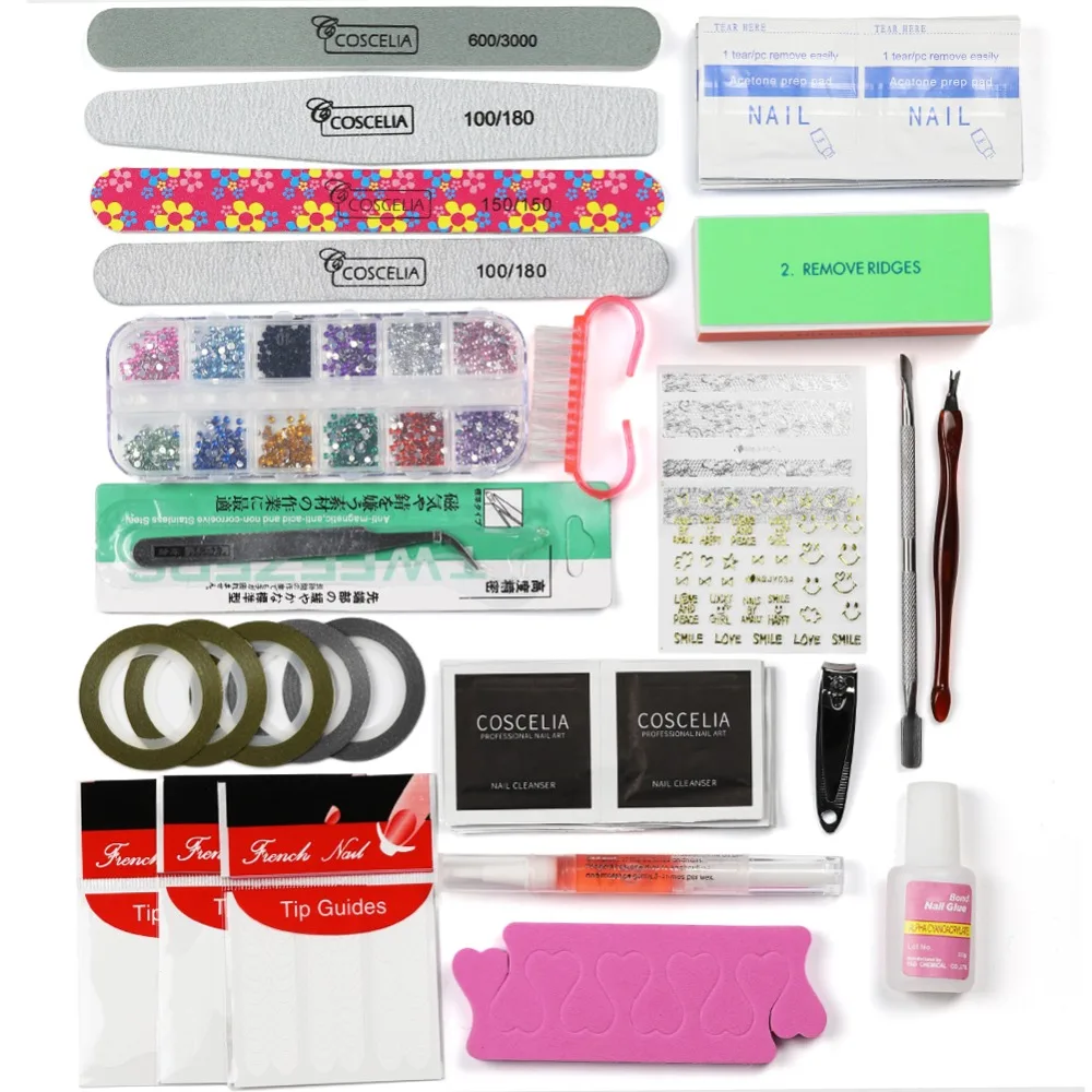 Продажа Лампа 24 Вт для ногтей, 10 цветов, УФ Гель лак для ногтей, набор инструментов для маникюра, набор инструментов для маникюра, основа для лака, пол...