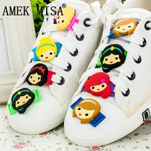 Новинка мультфильм принцесса серии украшения для обуви 8 шт./компл. Повседневная/Спортивная обувь шнурки талисманы аксессуары подходят для детей Подарки M433