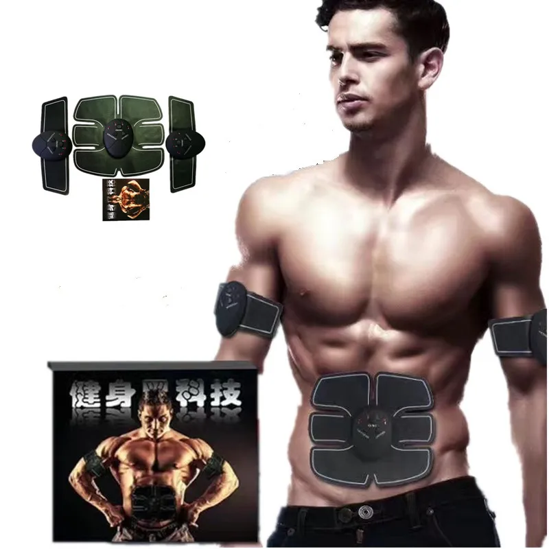 slimming electric abdominal muscle trainer ems body massage training sports exercise loss weight fitness tracker (4)_