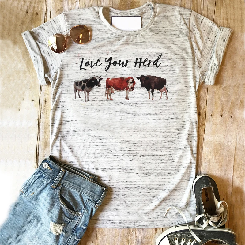 

Farm Tshirt Mothers Day Gift for Mom Tee Birthday Gift Love your Tribe Goat Shirt Lover Tops Rustic Farmhouse Top 2019 New