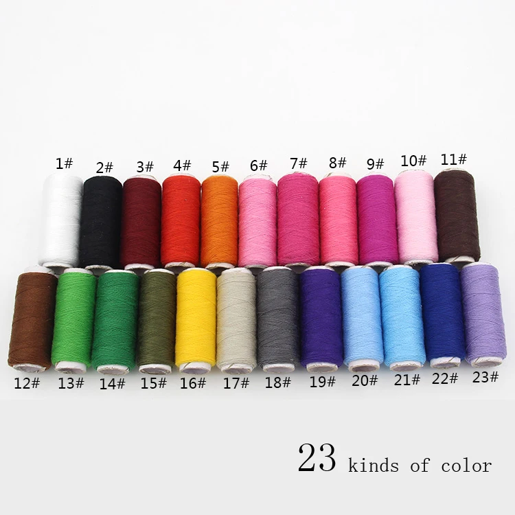 Hot sell new 23 pieces/lot cotton sewing thread hilos de coser High strength hand knitting