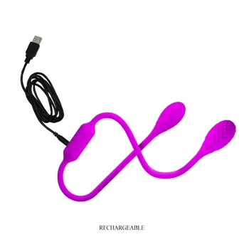 25.78 Inch Waterproof Couple Ladies Vaginal Double End Vibrator Mini Anal Sex Toy Vibrating Silicon Vibrators Massager for Women 3