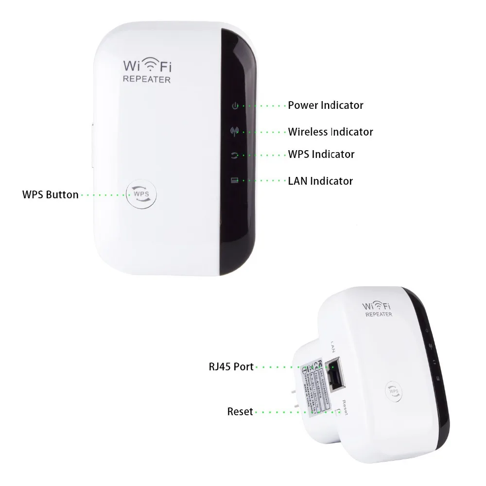 Беспроводной Wi-Fi ретранслятор усилитель сигнала 802.11N/B/G Wi-Fi диапазон Extander 300 Мбит/с усилитель сигнала Repetidor WiFi Wps шифрование