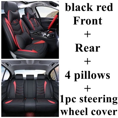 black red luxury Полный Чехол для автомобильного сиденья для Dacia duster Logan DODGE Challenger Ram Rampage caliber Nitro NEON Caravan jource Dart Avenger - Название цвета: black red luxury