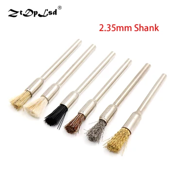 

1PCS 2.35MM Shank Brass Wire Metal Polishing Brush Mini For Electric Grinder Rotary Tools Steel Wheel Brushes Buffing Drill Tool