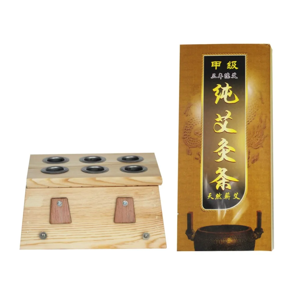 Six-hole Moxibustion Box, Three-year, Five-year and Seven-year Moxibustion Set, Moxibustion Physiotherapy 10 volumes five year pure moxibustion bar massage furnace set and moxibustion physiotherapy