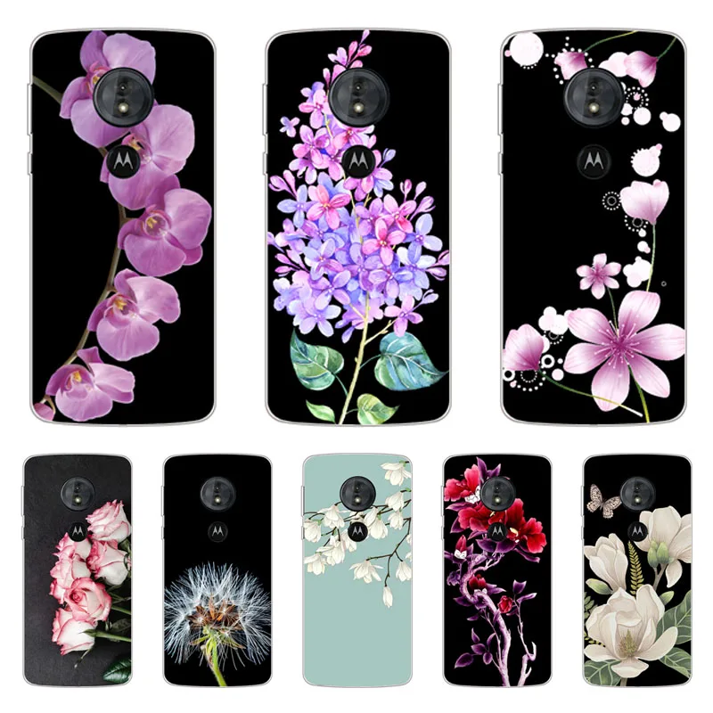 

for Motorola Moto G7 play Case,Silicon Popular flowers Painting Soft TPU Back Cover for Moto G7 power Protect Phone cases shell