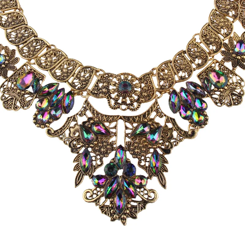 Модное богемное ювелирное ожерелье чокер ожерелье этническое Бохо цыганское серебряное праздничное турецкое этническое массивное ожерелье с подвесками