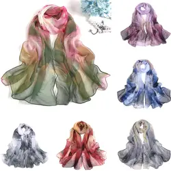 Новейшие Модные женские шали с принтом лотоса, Длинный мягкий шарф, шарф, Женская шаль, мягкие шарфы, фантастический шейный платок
