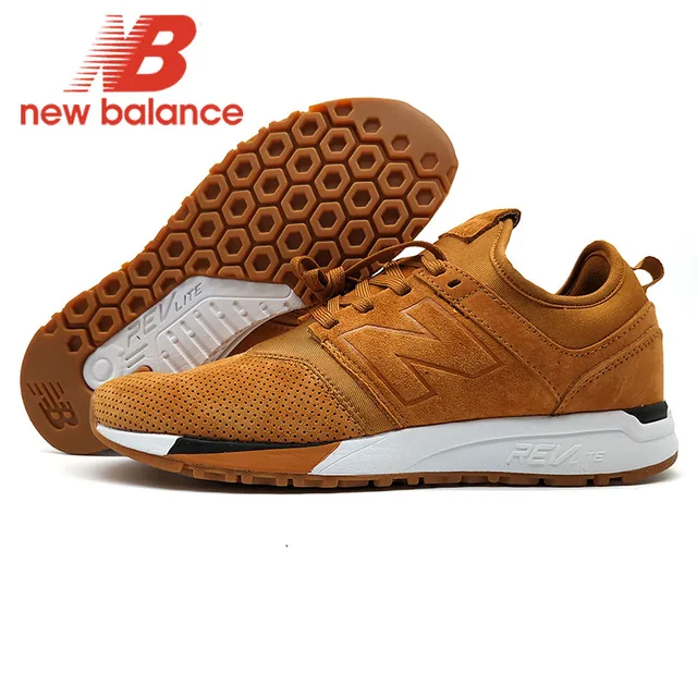NEW BALANCE NB247 men's jogging shoes breathable Badminton Shoes Brown New Arrival