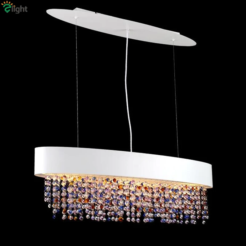 

Italy Easiero OLA Lustre Colorful Crystal Pendant Light Post Modern Minimalism White Metal Suspension Lamp For Hotel Living Room