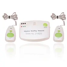 Дома Детская Безопасность сигнализации уход Elder пациентов Спецодежда медицинская вызова паника оповещения+ 2 шт. передатчик+ 6 В адаптер