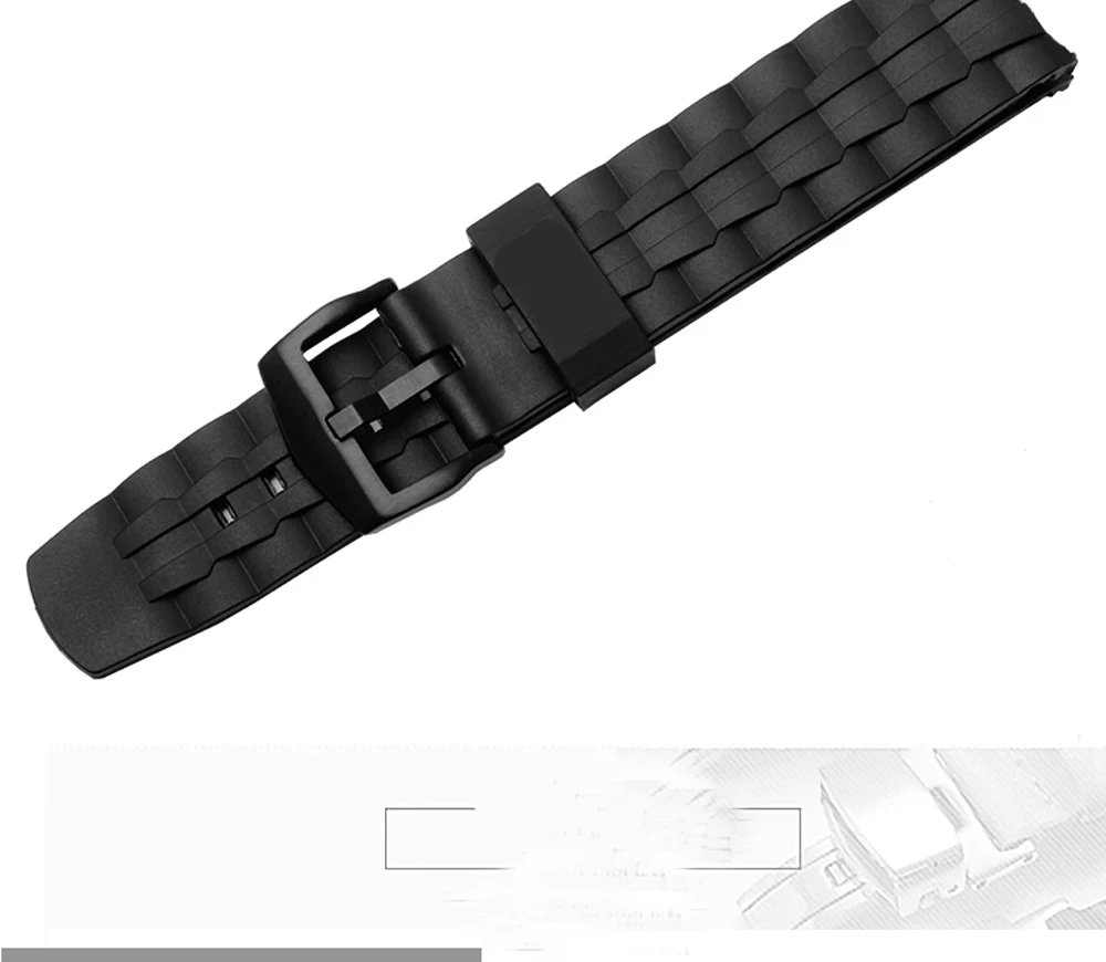 PEIYI замена силиконовые 22 ремешок для часов, мм специальный интерфейс Черный резиновый браслет для EF-550 ремешок мужской браслет