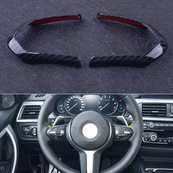 

CITALL New 2pcs Car Steering Wheel Covers Decoration Frame Cover Trim Fit For BMW M3 M4 M5 New 1 3 Series X5M Styling
