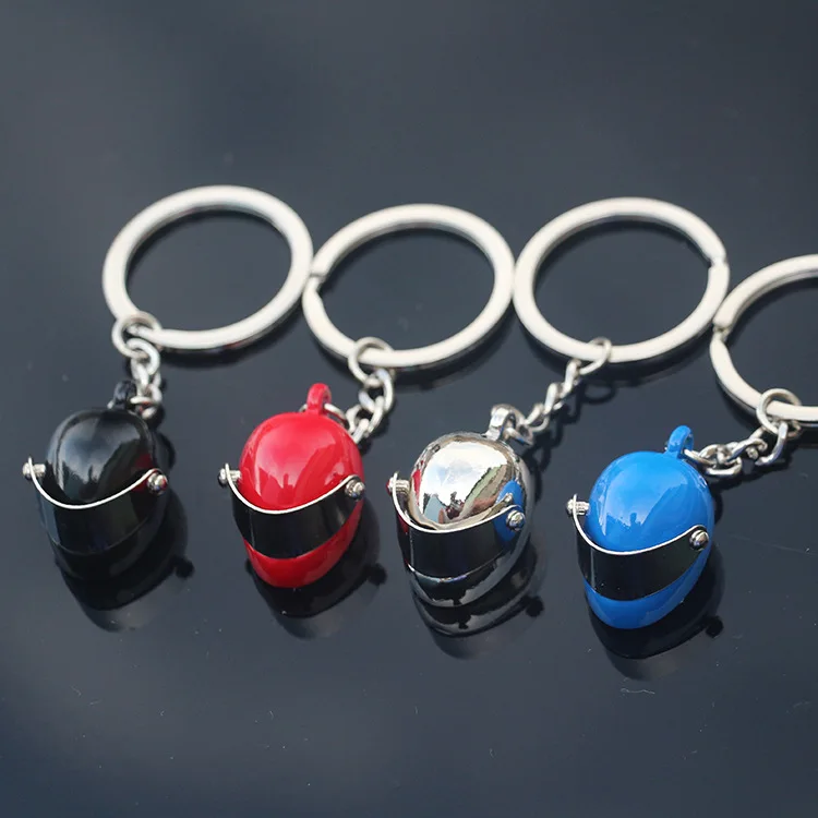 

Indusleaves Creative Gift Personality Motorcycle Helmet Metal Key Chain Car Advertising Waist Hanging Keyring Keychain Pendant