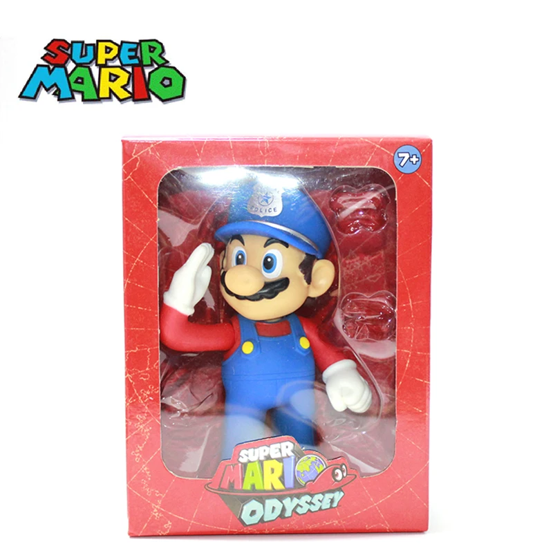Super Mario Figures Toys Super Mario Bros Figura Anime Luigi Mario Maker Odyssey PVC Action Figure Model 16CM With Retail-Box