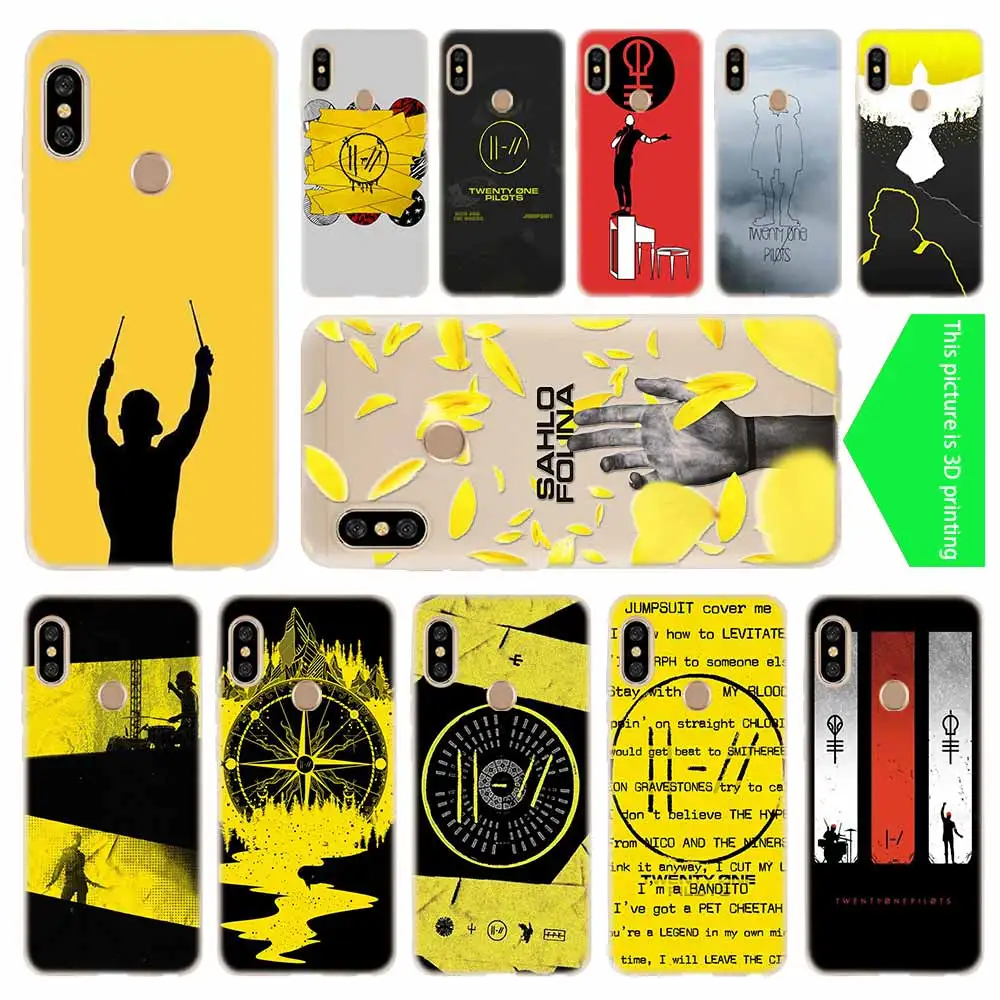 Силиконовый прозрачный чехол Twenty One Pilots для Xiaomi Redmi 9A 8A 7A 6A 9AT Note 9 8 7 6 5 Pro 8T 9S Fundas