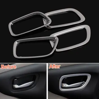 

4Pcs/set ABS Car Interior Inner Door Handle Bowl Molding Cover Trim Frame Decoration Fit for Nissan Murano 2015 car styling