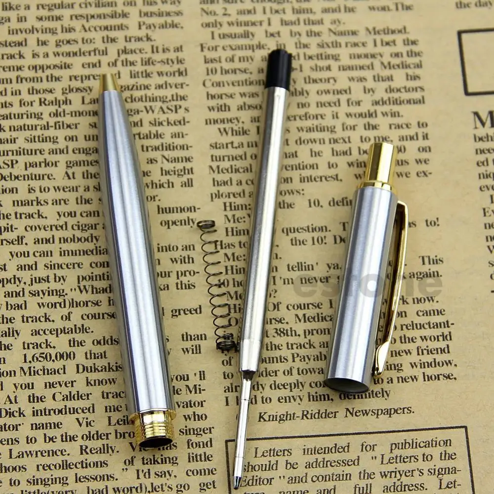 

Hogar Paradise New BAOER 37 Stainless Steel Push Ball Point Pen 3 Colors