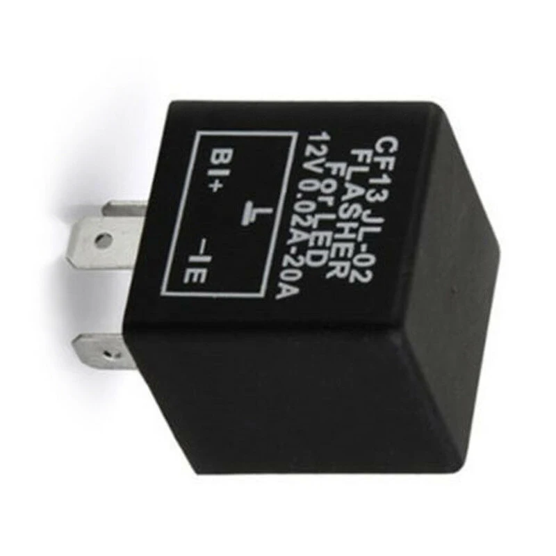 1pc 12V 3Pin Car Flasher Relay CF13 JL-02 Fix Motorcycle LED Light Turn Signal Hyper Flash 0.02A-20A
